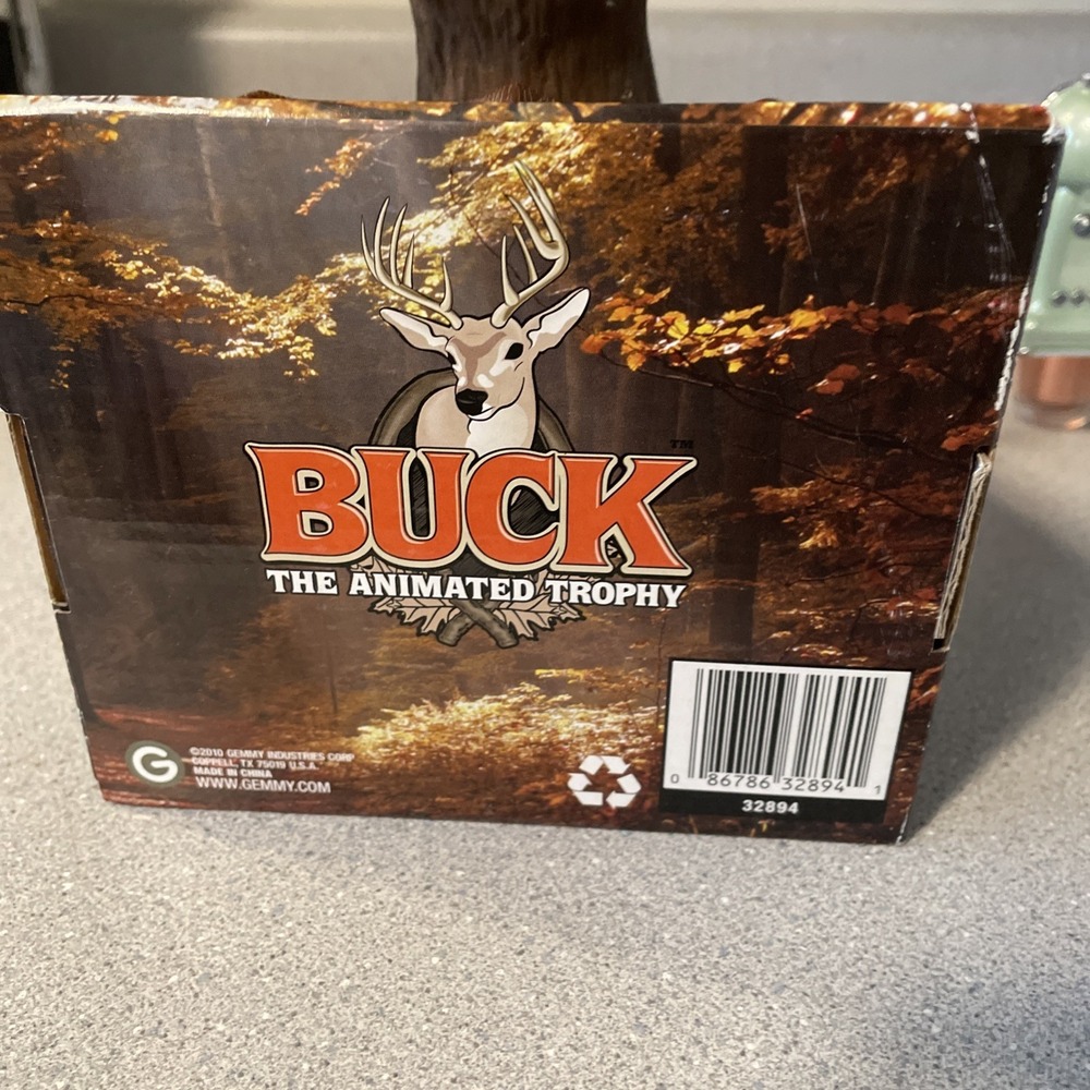 2009 Gemmy Buck The Animated Trophy Wall Mounted Singing Talking Deer Rare! - Picture 5 of 7